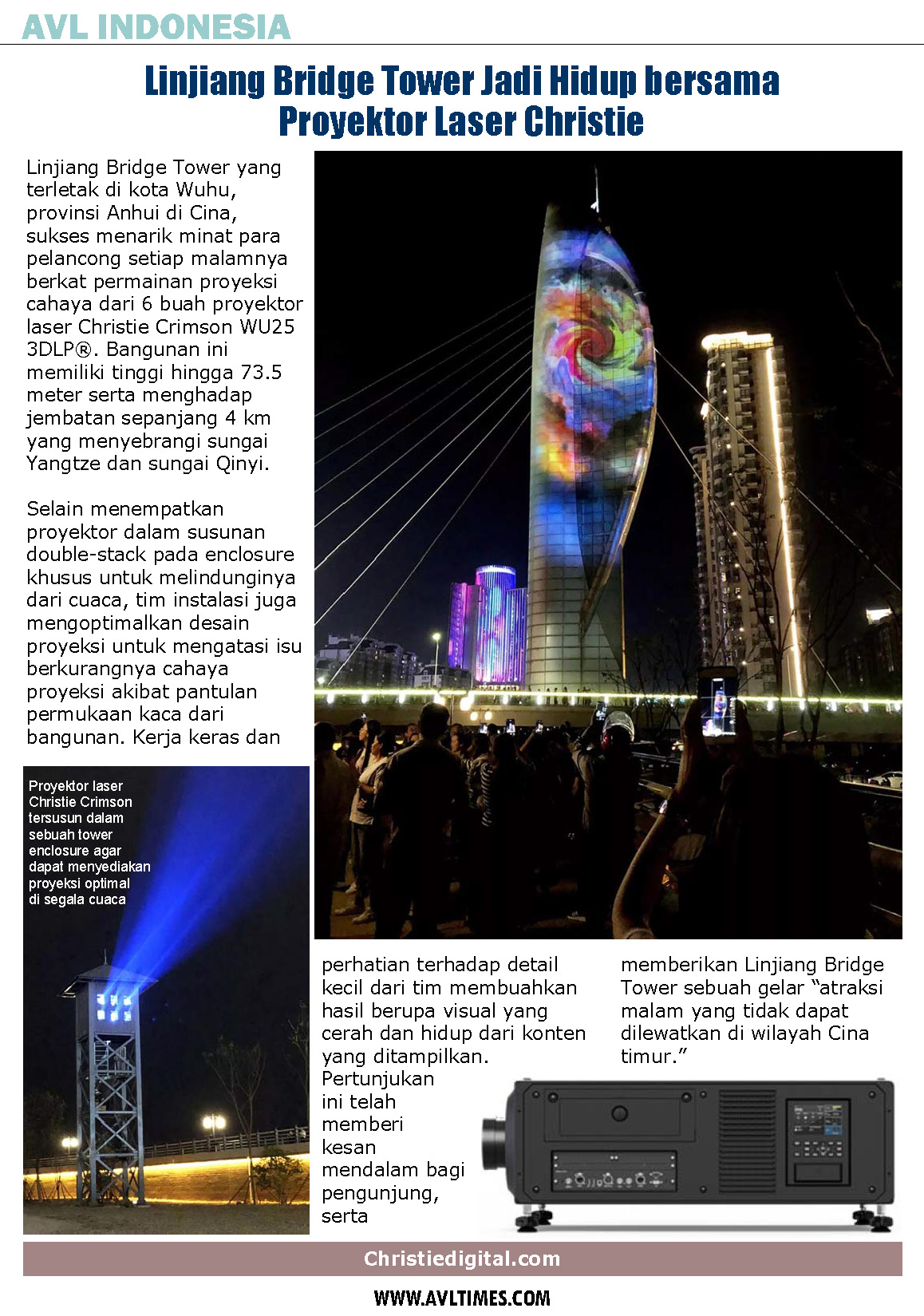 AVL Indonesia - Linjiang Bridge Tower Jadi Hidup bersama...