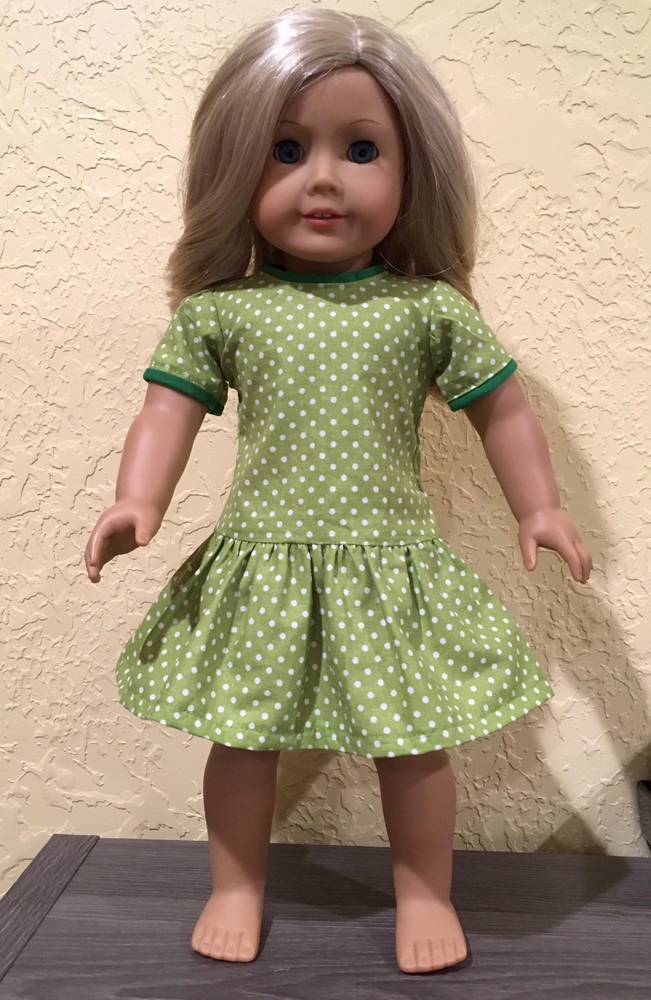 kit kittredge green dress Creating a 1929-era doll replica for American Girl doll BIS_WK202026