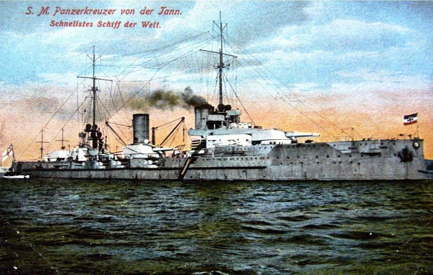 battlecruiser SMS von der Tann - the fastest ship on the sea when