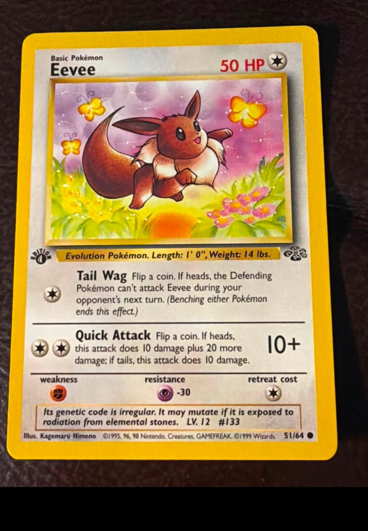 1995 eevee pokemon card ACE 10 Gem Mint 2019 Pokémon Japanese Old Maid Pokémon Center Ex – Vault TCG Colorless Bite (20) Weakness Fighting ×2 Resistance Psychic 1st Edition Jungle Eevee secured