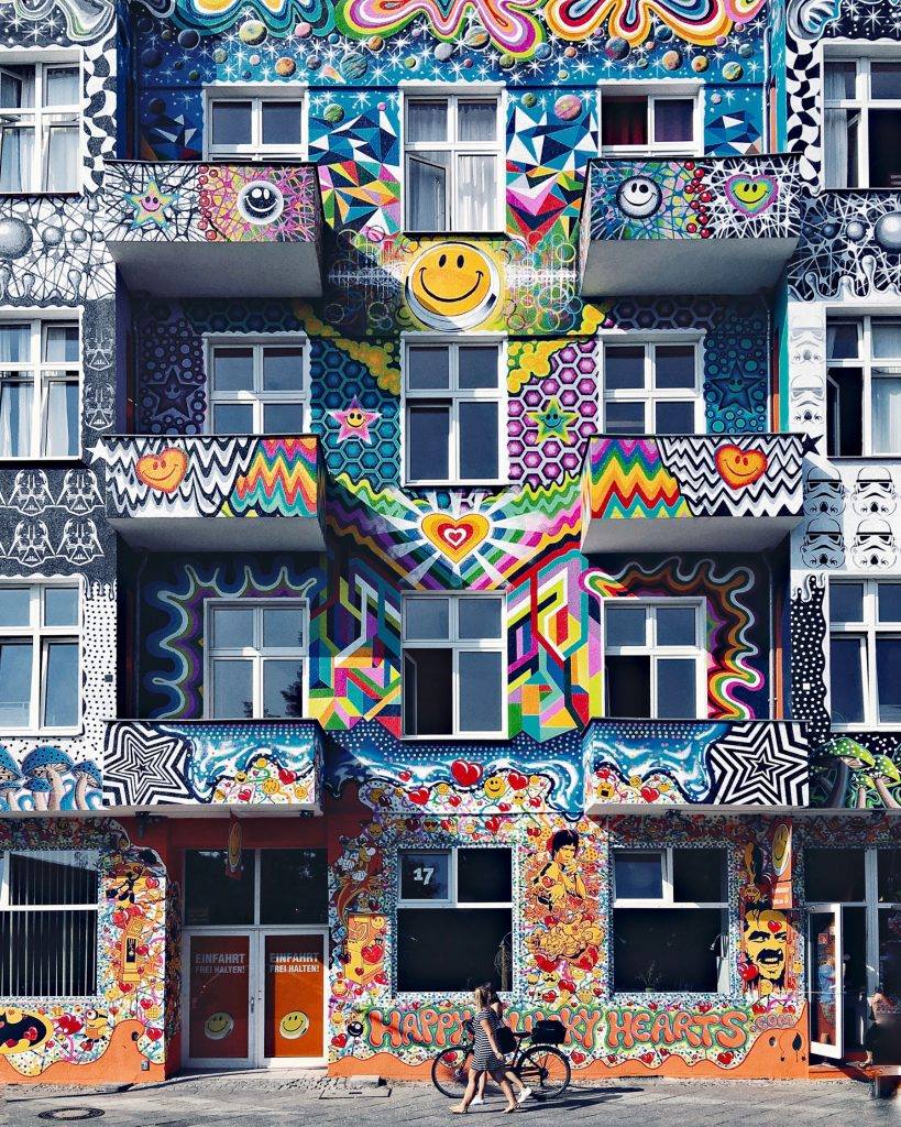 The House of Happiness Street Art in Berlin. But not for much