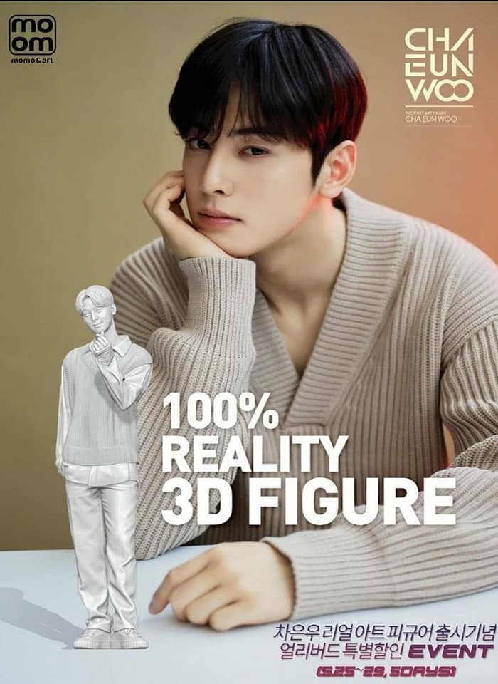 Cha Eun Woo 3D Figure released by MomoArt and Fantagio Music