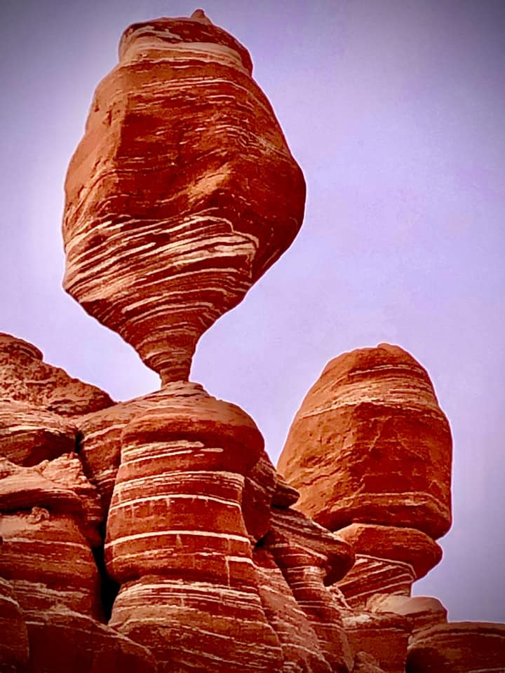 Tall slender spire in american southwest