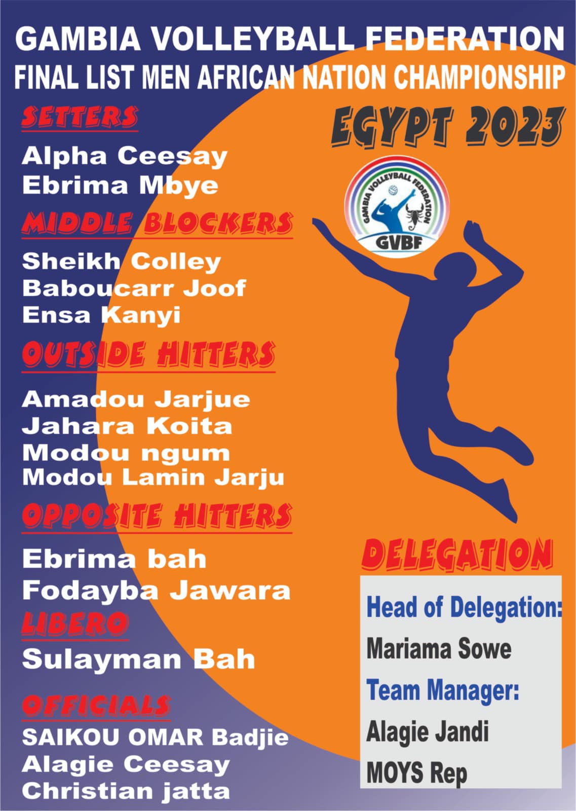 The Gambia... - Gambia Volleyball Federation - GVBF