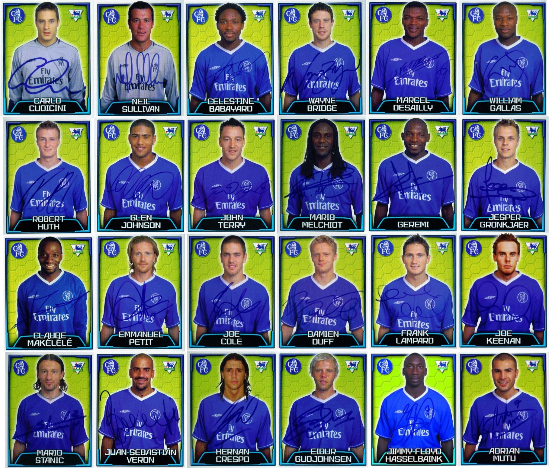 Chelsea line-up in 2003-04 was Fire!!
