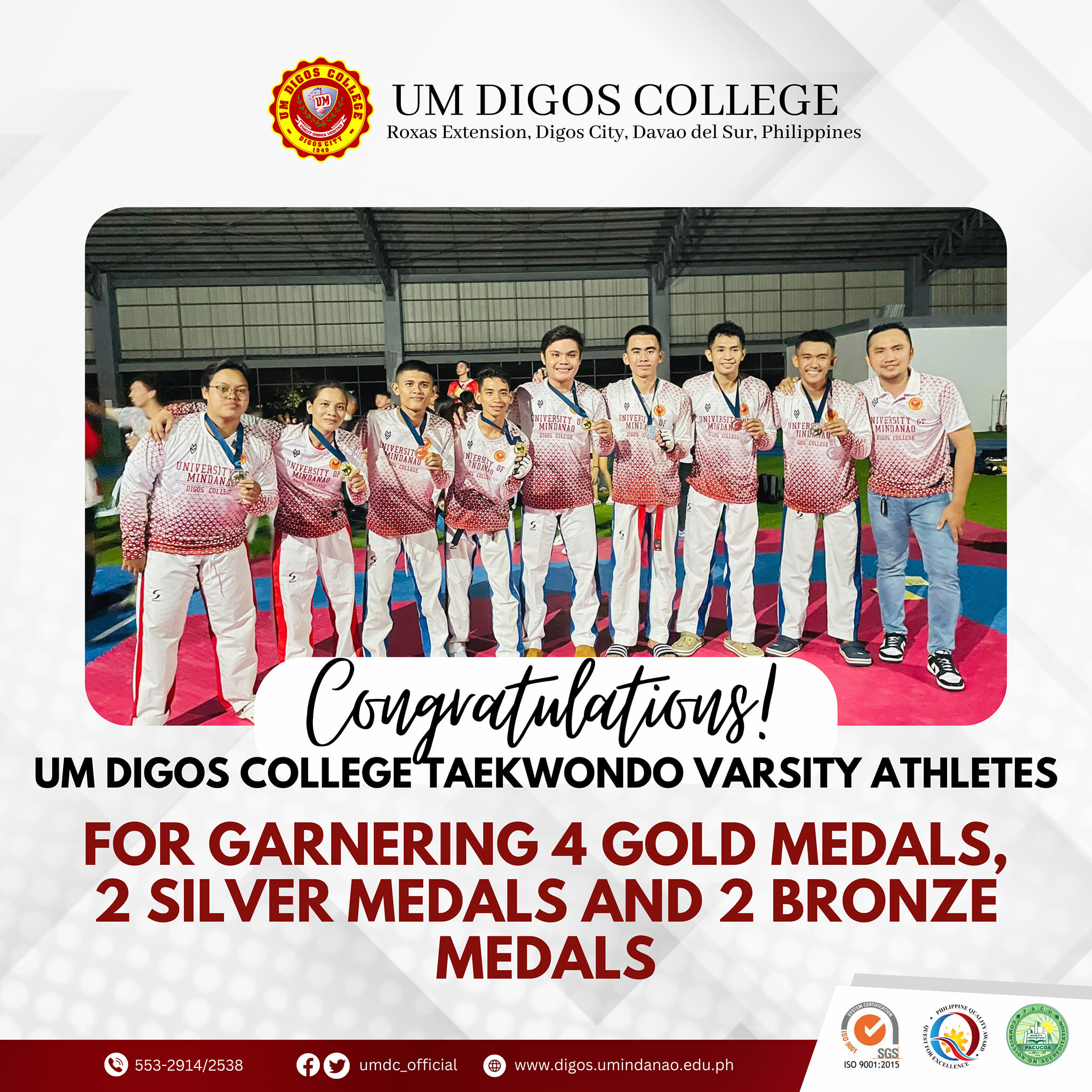 Congratulations! UM Digos... - UM Digos College - UMDC | Facebook