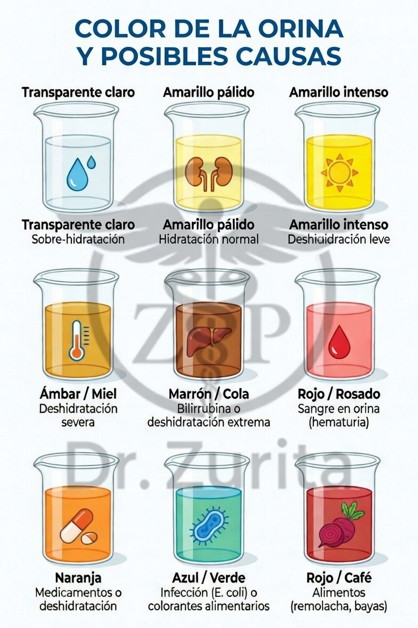 Sabes qué significa el color de tu orina ? @fissal.peru #urologia #colordetuorina #saludpreventiva #Peru