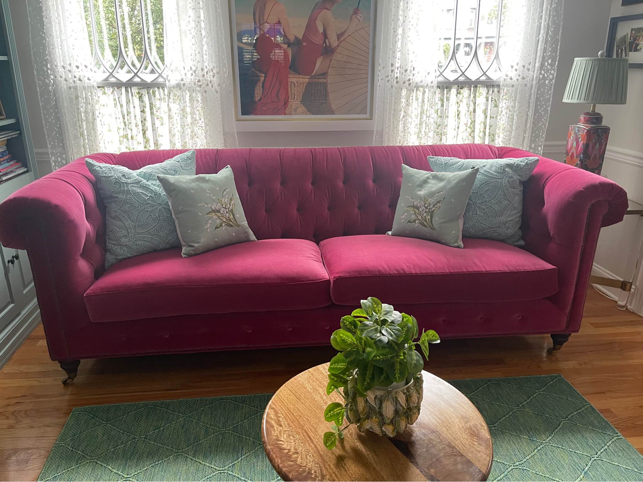Anthropologie Raspberry Velvety Sofa - Sofas, Loveseats & Sectionals ...
