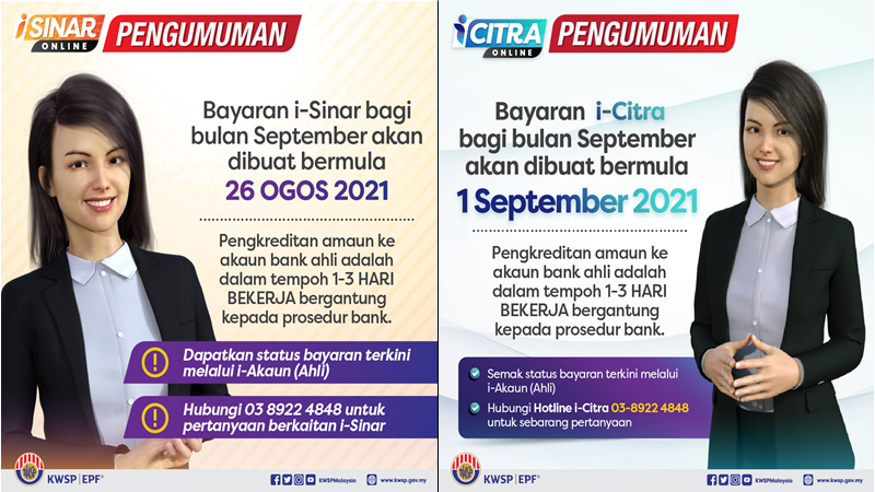 Wezmart Connect I Sinar And I Citra Distribution For The Month Of September Will Be Within 3 Working Days Starting From 26 August And 1 September 2021 Respectively Wezmartconnect Kwsp Staysafe Wehopewetrustwecare Smeconnectedadvisor Facebook
