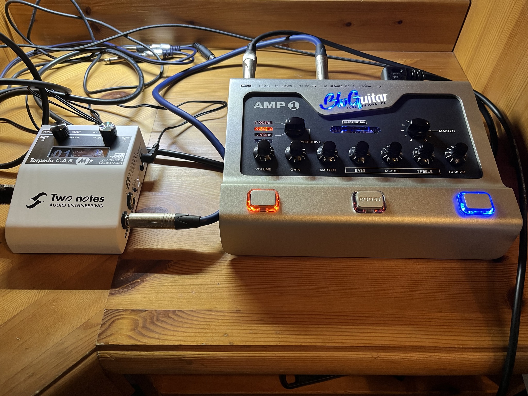 Bluguitar Amp 1 sounds great with MXR Distortion Plus