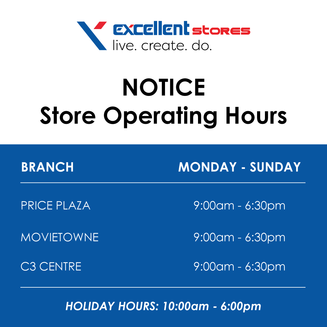 📢 Update to our Store Opening Hours 👍... - Excellent Stores | Facebook