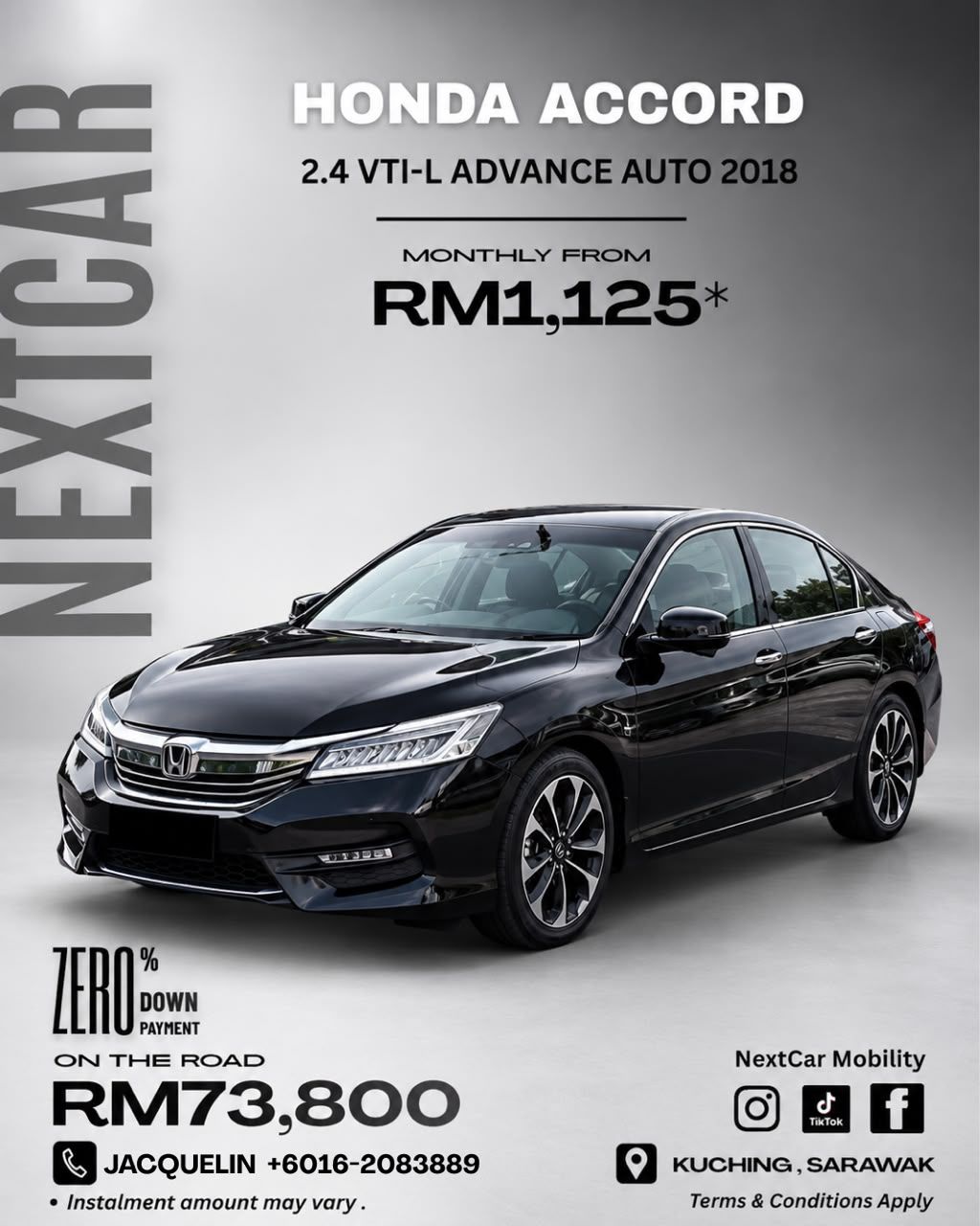 🔥 HONDA ACCORD 2.4L VTi-L ADVANCE AUTO 2018 🔥 💰 ON THE ROAD