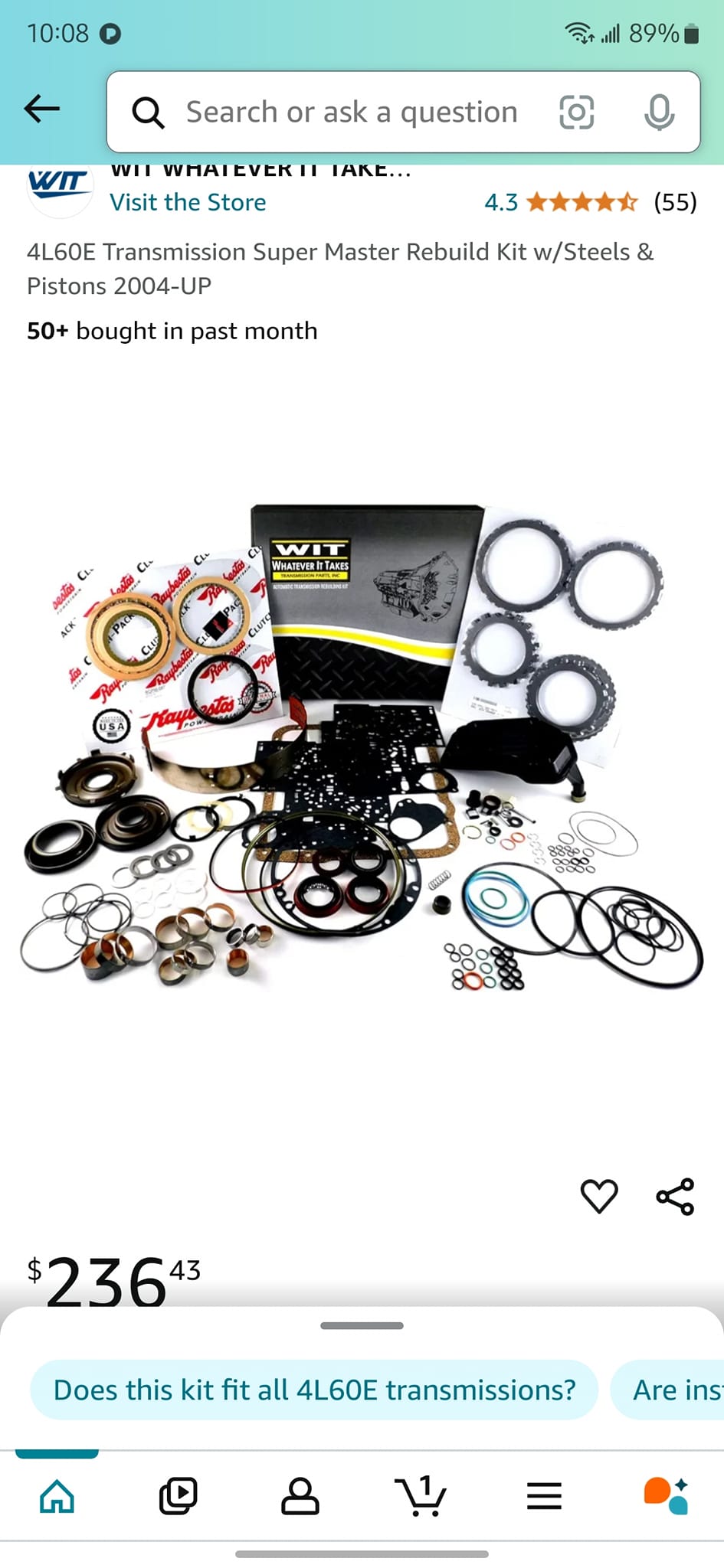 42RLE Transmsson Master Rebuld Kt W/Gaskets Frcton Sutable for