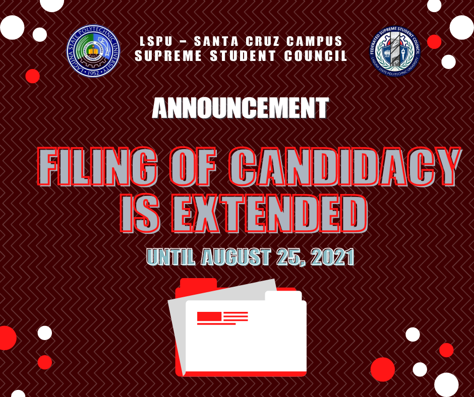 Supreme - FILLING OF CANDIDACY IS EXTENDED UNTIL AUGUST 25, 2021! 1 ...