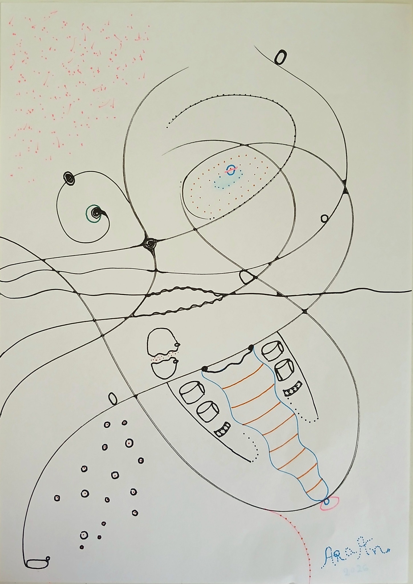 Hello . . . send a dream from japan . . . A mixture of acrylic and