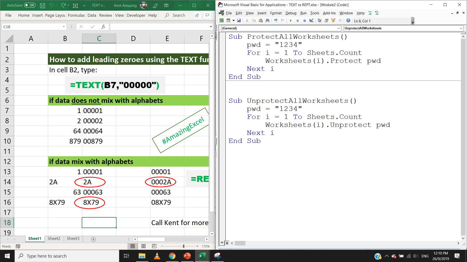 The following codes... - Excel Training And great macro tool | Facebook
