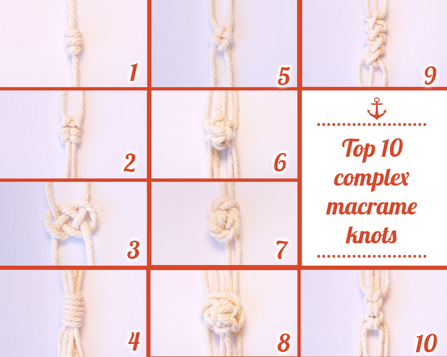 My TOP 10 complex macrame knots ^_^... - Bijou MadaМe Macramé