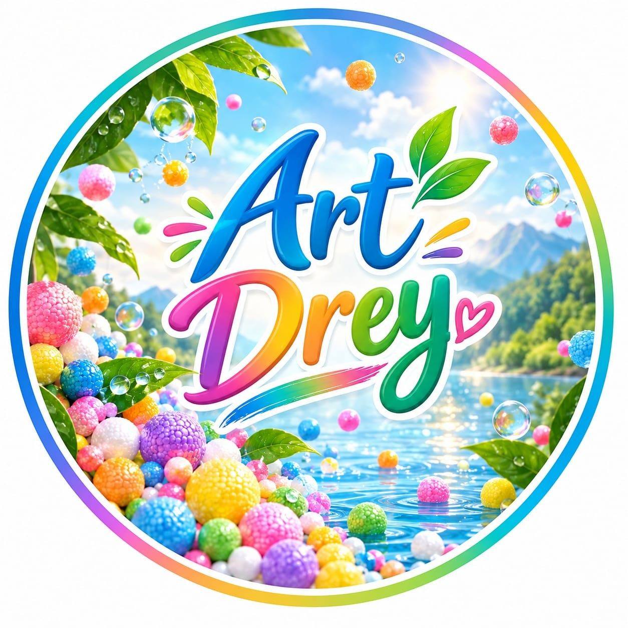 Cute Little Balls 🟡🔴🟢🤍 #asmr #satisfying #artdrew | Art Drey