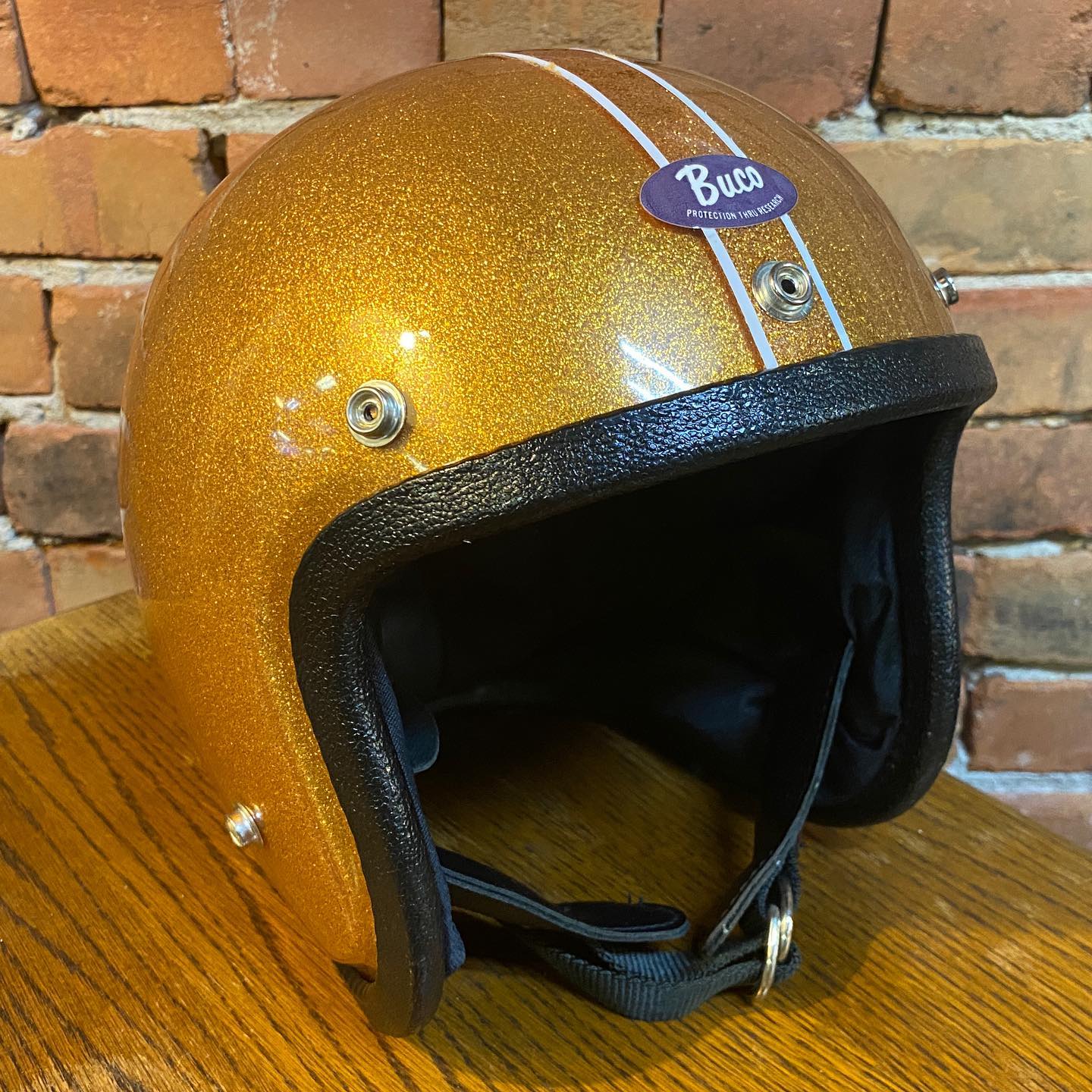 gold sparkle motorcycle helmet Retro DOT Full Face adorned with small mirrored tiles for an irresistible Motorcycle Open Face Helmet Retro