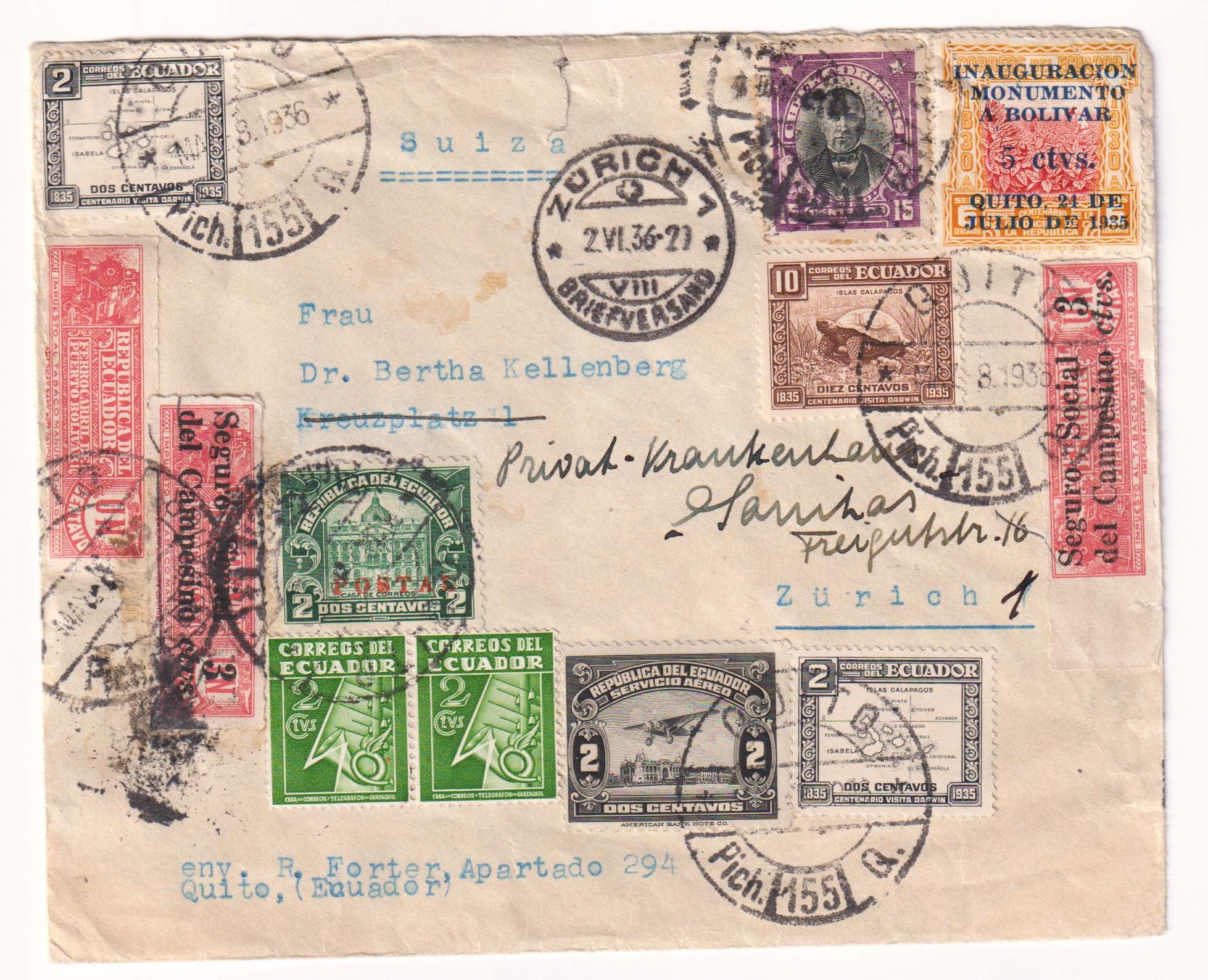1936 France airmail stamps commemorate 100th postal flight to