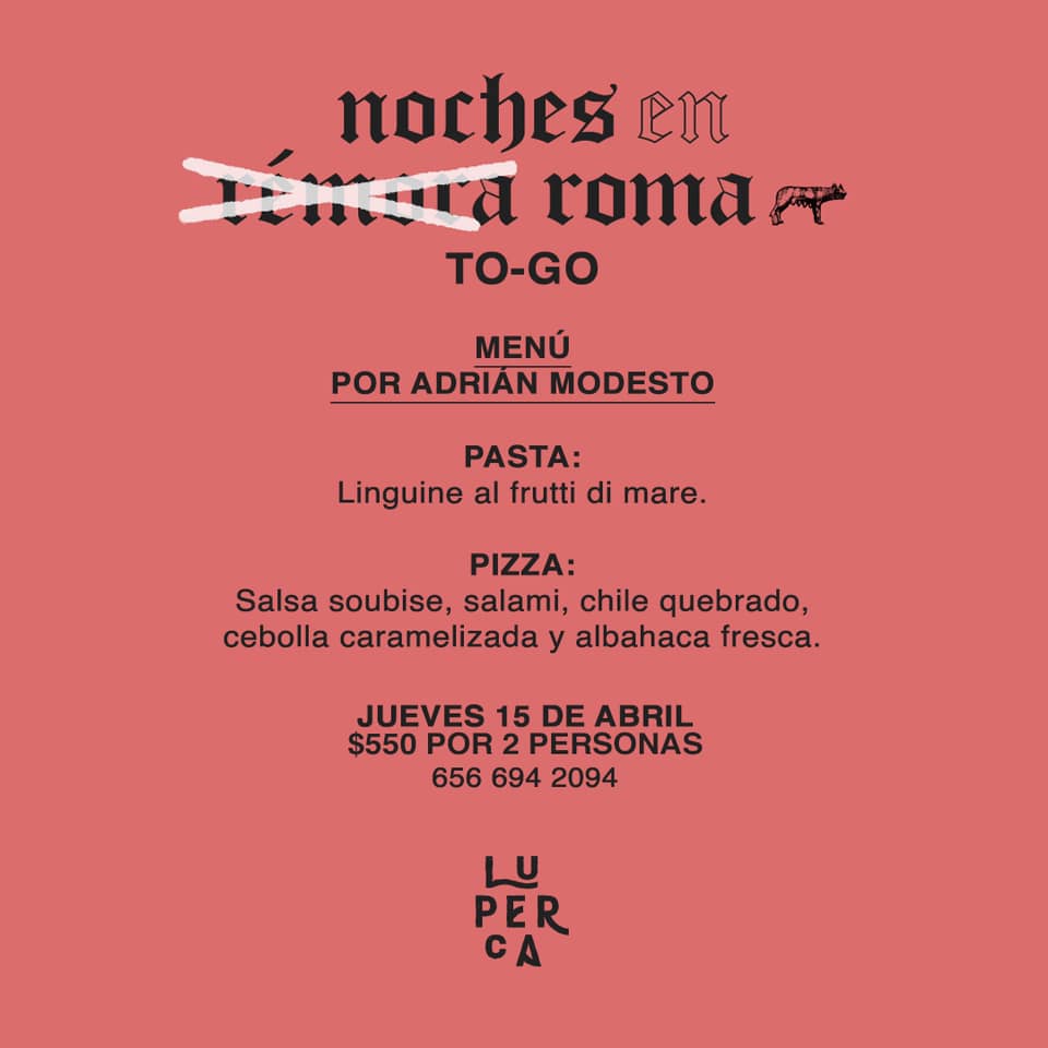 Luperca - Hoy nuestro menú de “Noches en Rémora”...