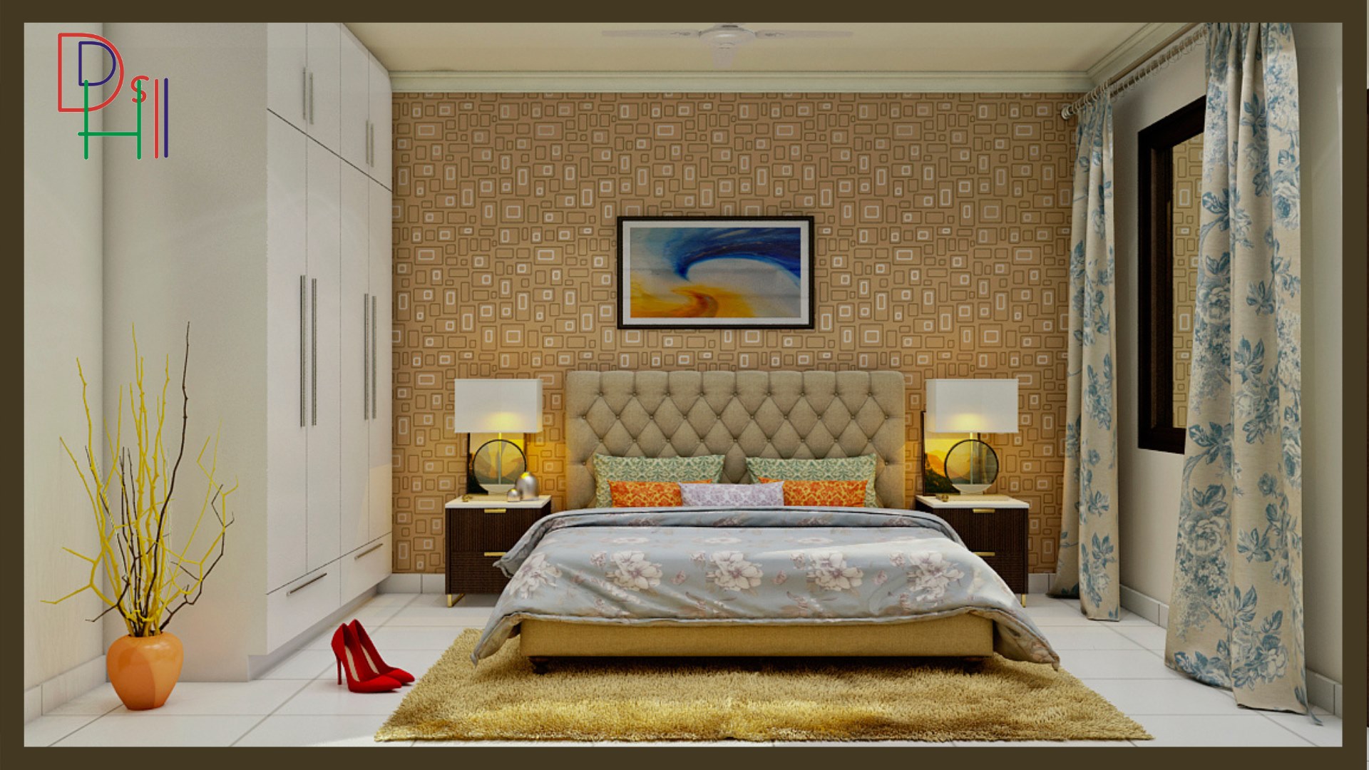 A simple and sober bedroom design... - Dreams Home Interiors
