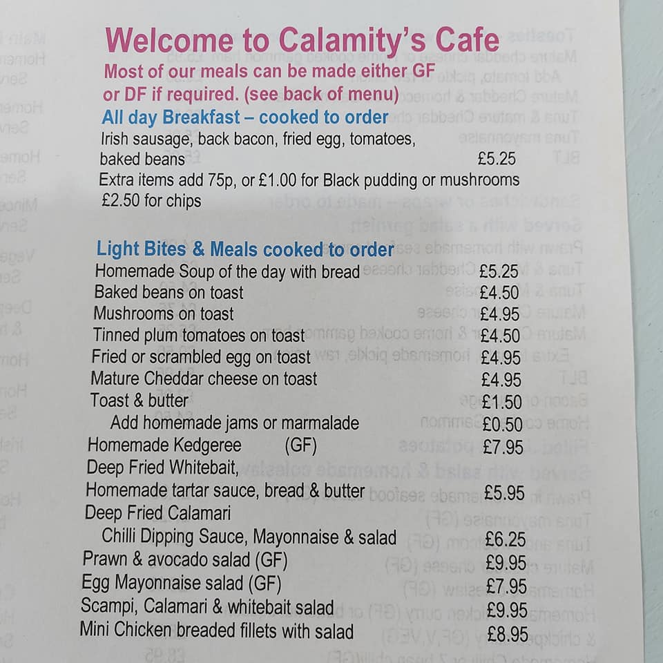 Calamity Jane's - Our new menu. Hope you approve.xxx | Facebook