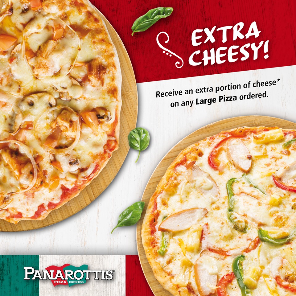 Panarottis - This August, we are #BigOnCheese 🧀 🍕 🧀 Receive an extra ...