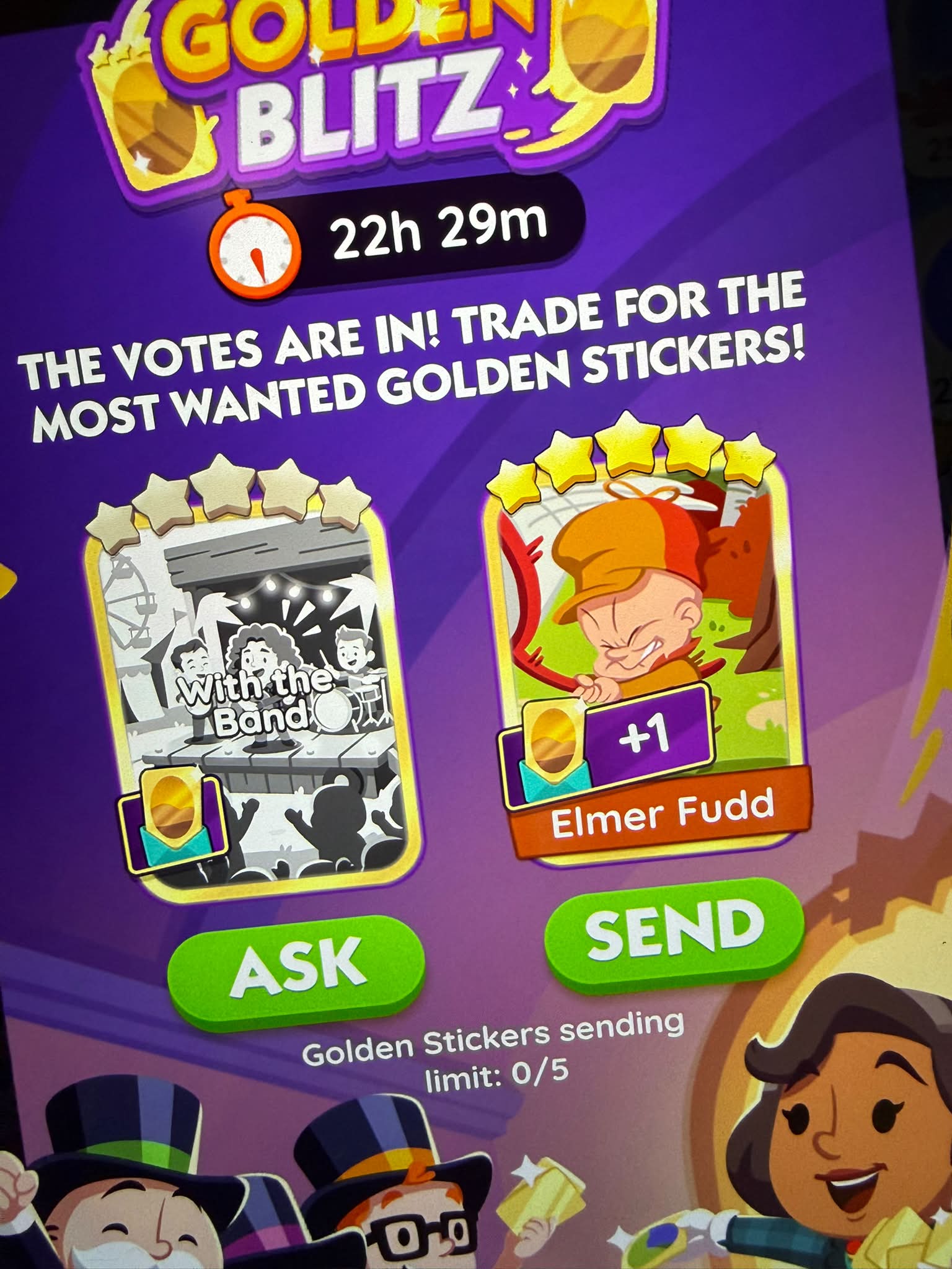 Need with the band GOLDEN BLITZ 22h 29m FOR THE THE VOTES ARE IN