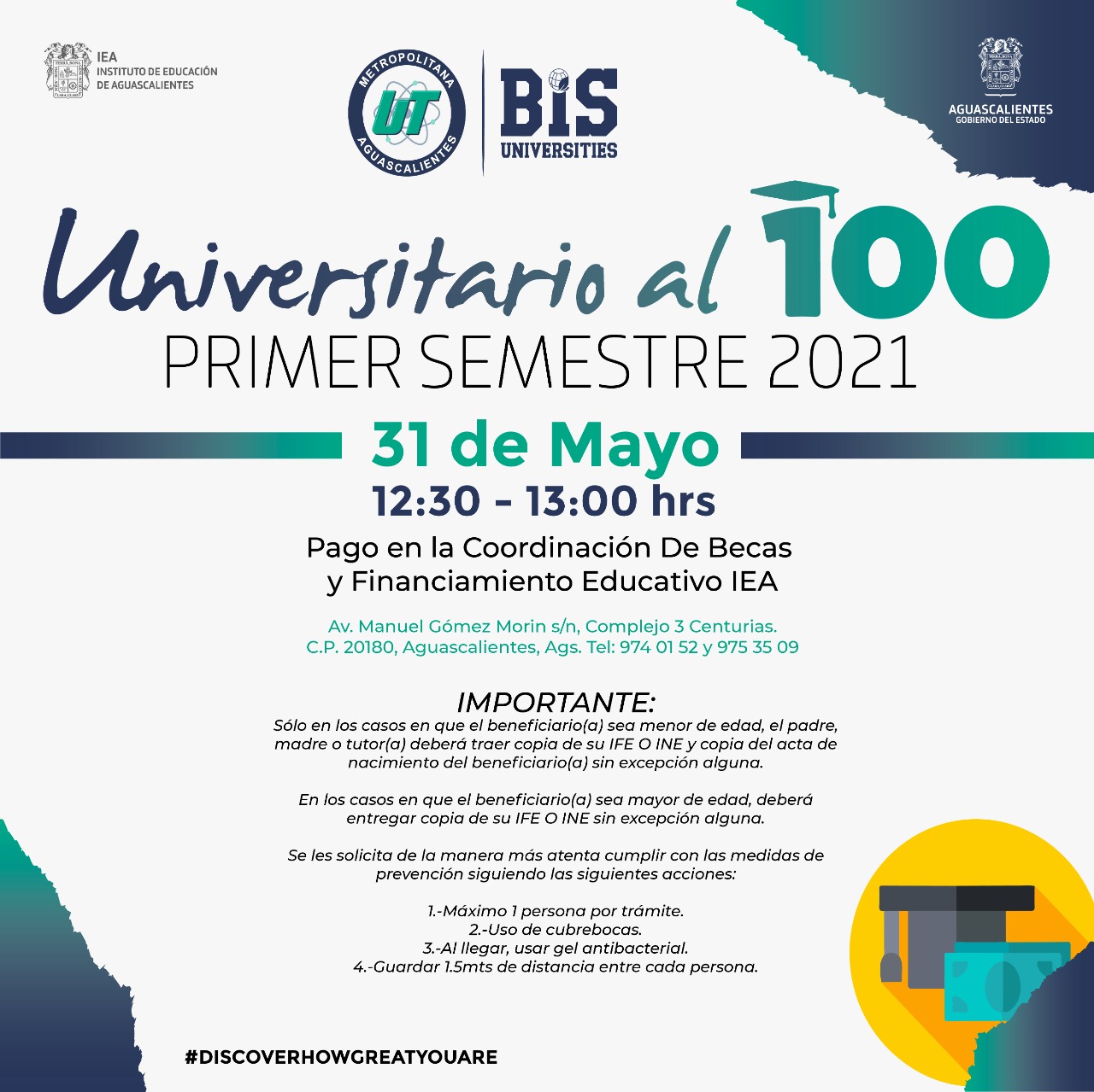 📌Atención estudiantes #UTMetropolitana. Si eres beneficiario de la beca ...