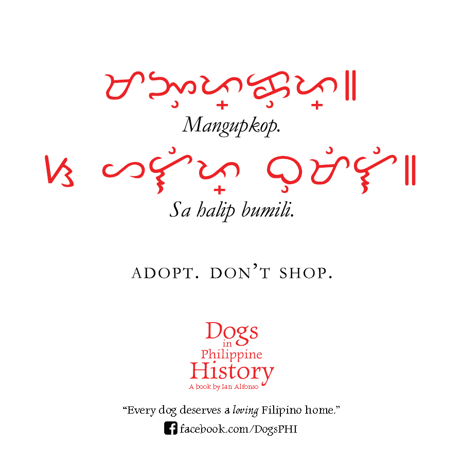 Dogs in Philippine History - Here's baybayin, one of the ancient ...