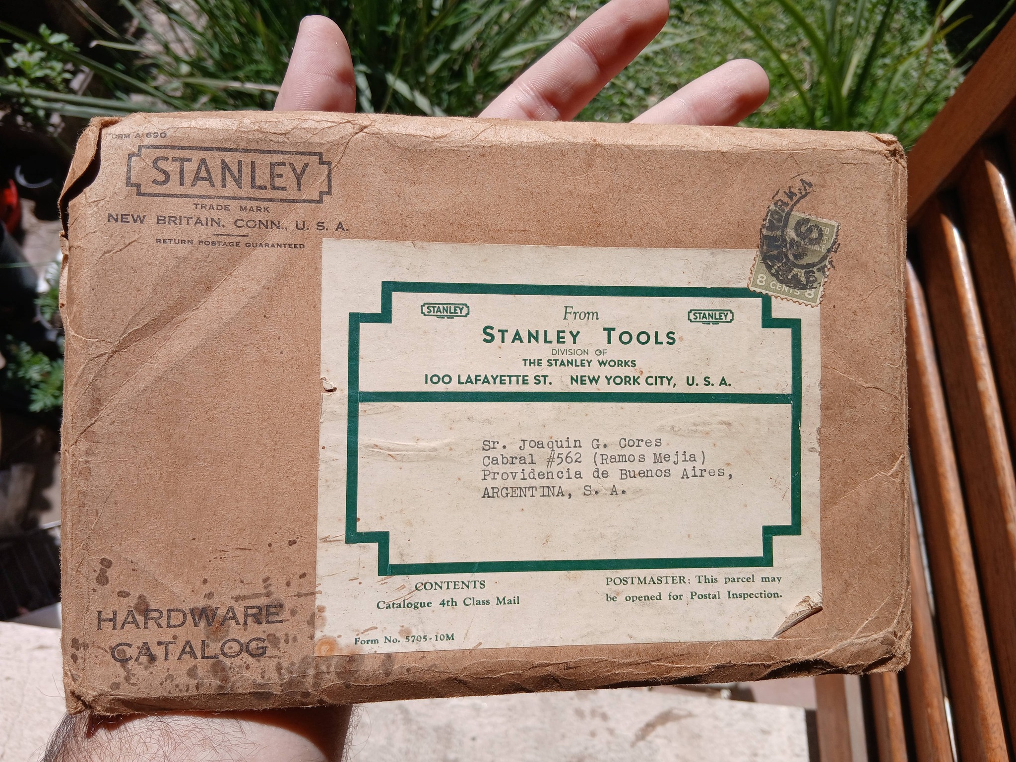 Rare Stanley Tools catalogue from New Britain, Conn., USA, sent to