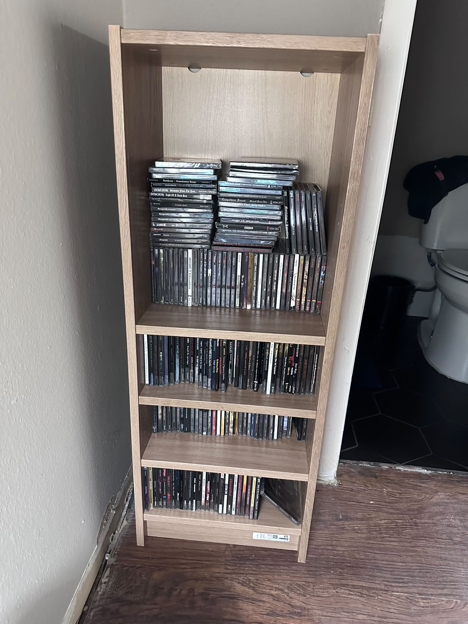 Ikea bookshelf setup for cd collection