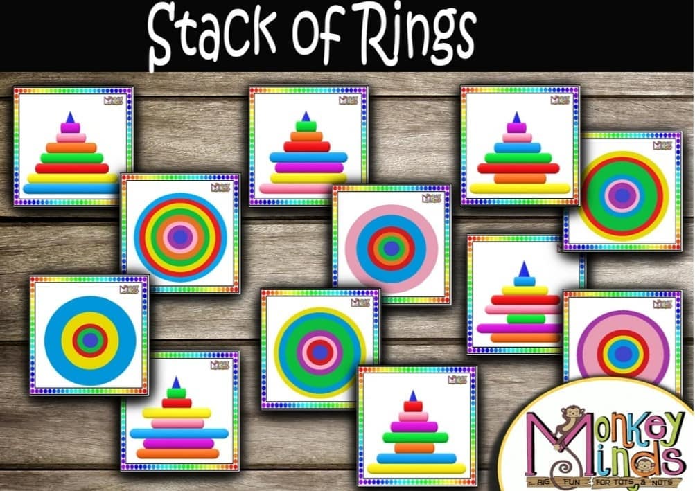 Monkey Minds - STACK OF RINGS.... A match it activity... | Facebook