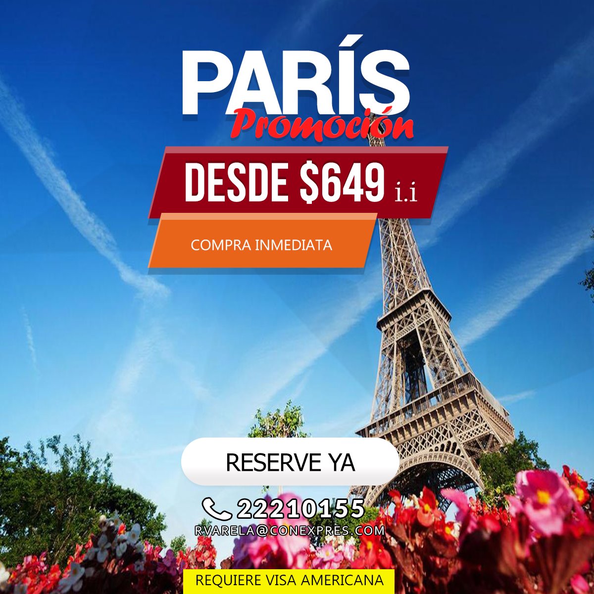 🇫🇷🎡¡Promoción de compra inmediata en... - Conexpres Viajes | Facebook