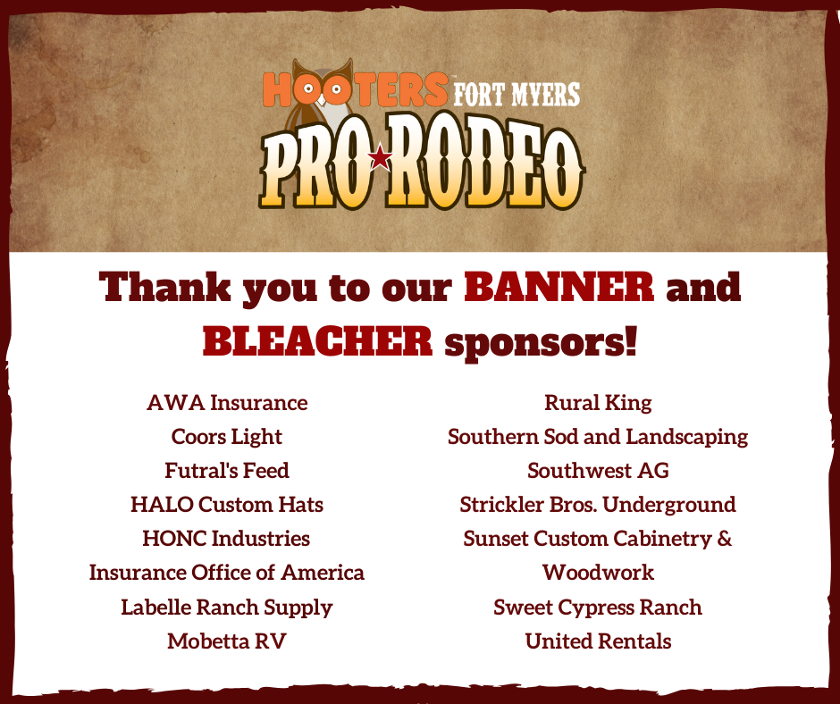 Fort Myers Pro Rodeo - A big thank you to our BANNER and BLEACHER ...
