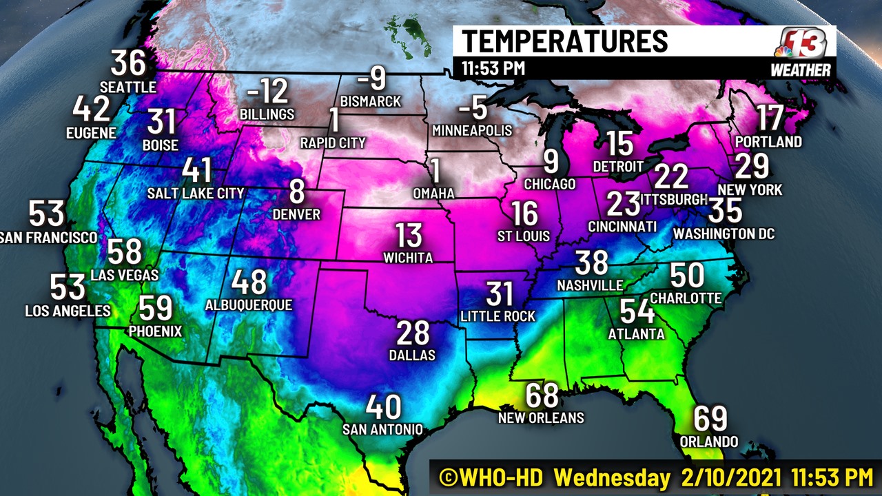 Polar Temperature Map