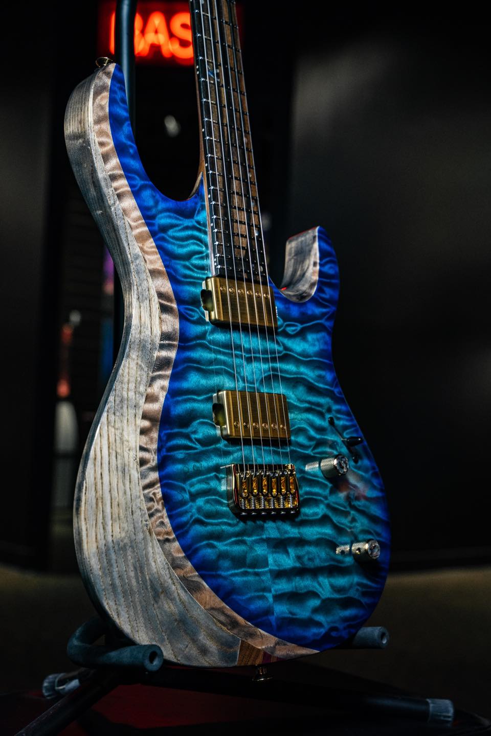 Check out that insane Quilted Maple top in Deep Moss Green. This