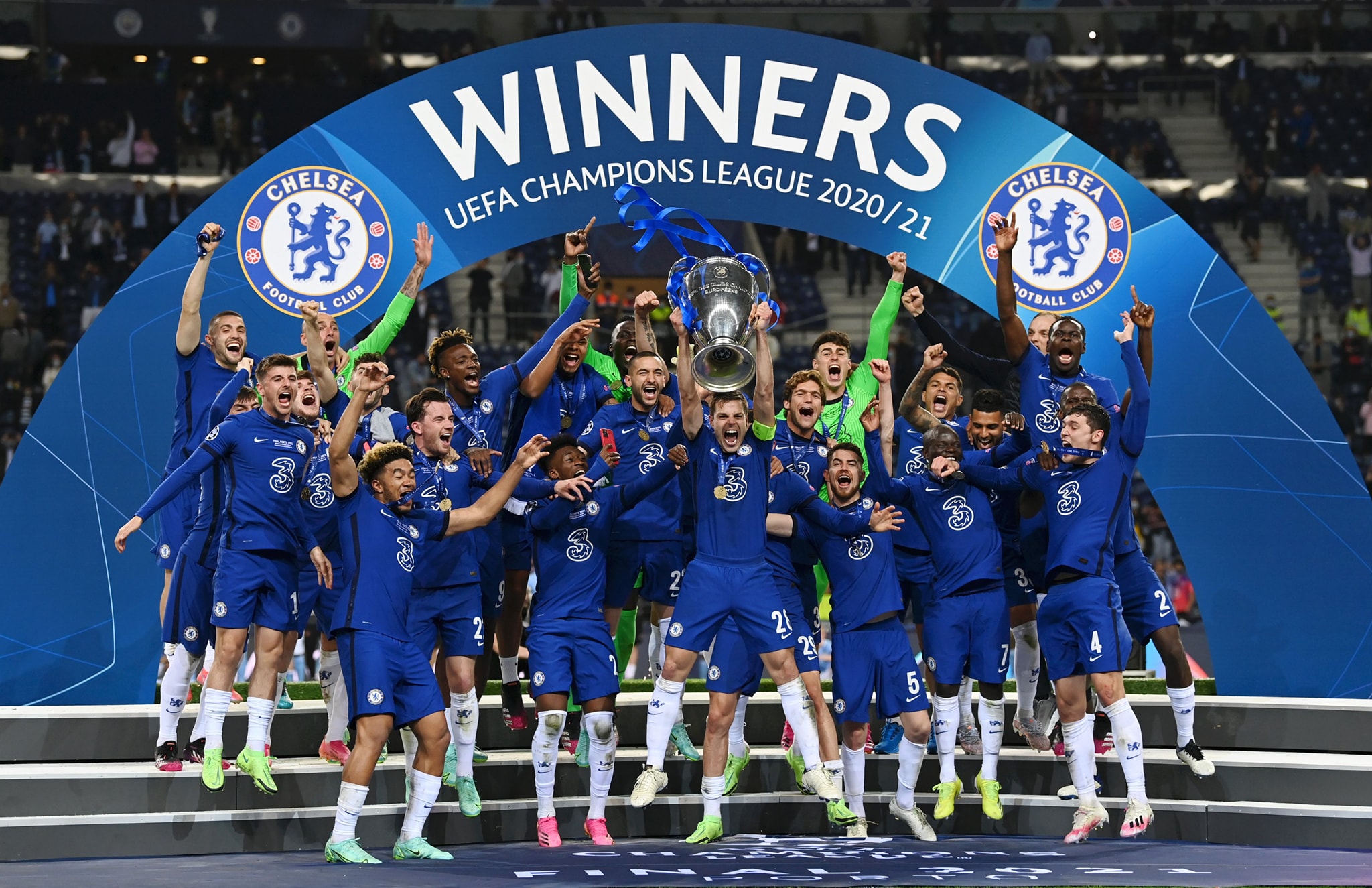 🔵 𝟮𝟬𝟮𝟭 𝗪𝗜𝗡𝗡𝗘𝗥𝗦, Chelsea Football Club! 🏆 #UCL #UCLfinal