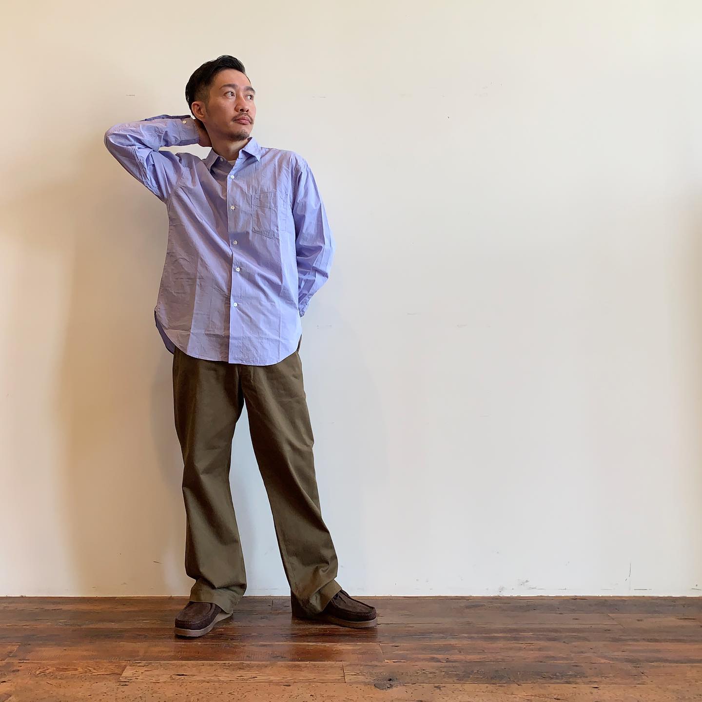 PHIGVEL】 REGULAR COLLAR DRESS SHIRT OFFICER TROUSERS(WIDE 