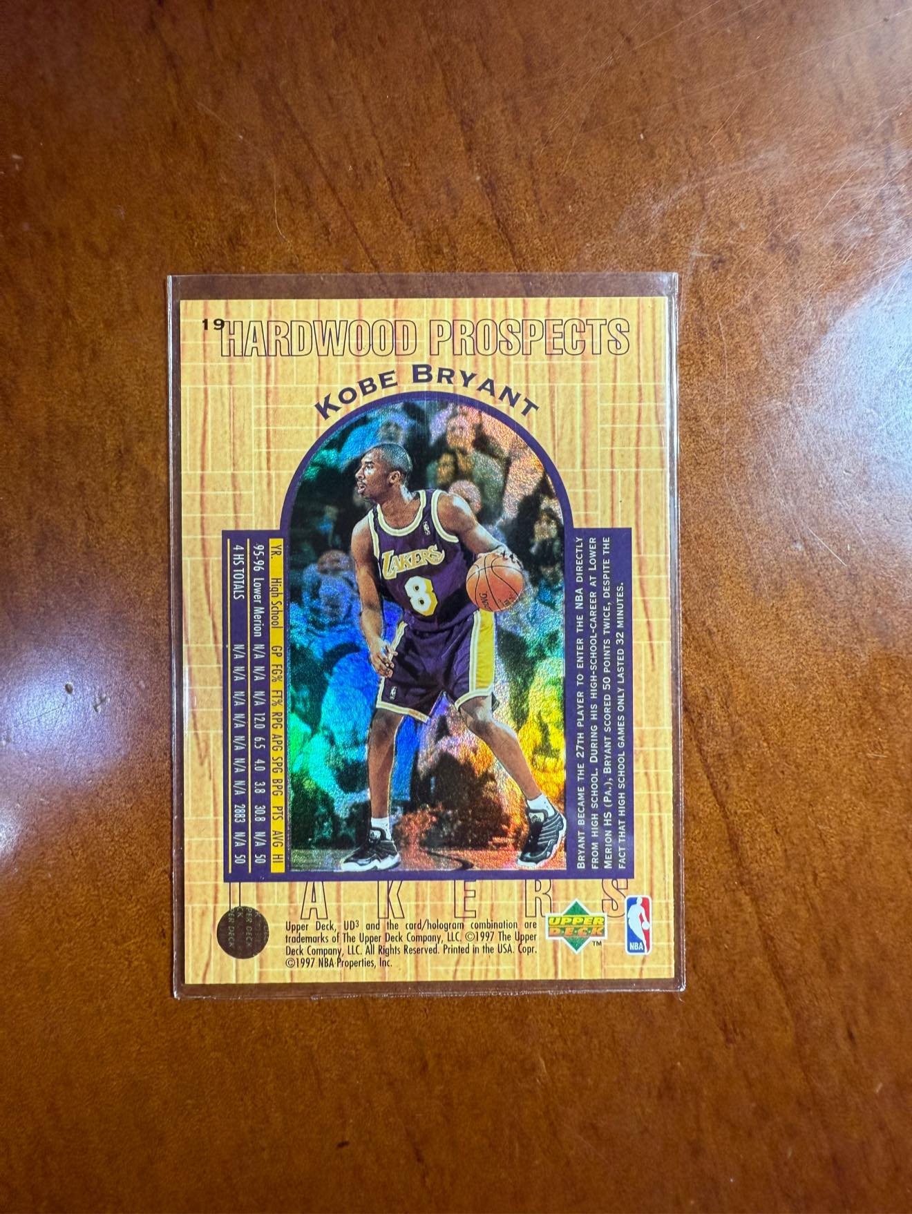 售1996-97 Upper Deck UD3 - Hardwood Prospects #19 Kobe Bryant (RC)