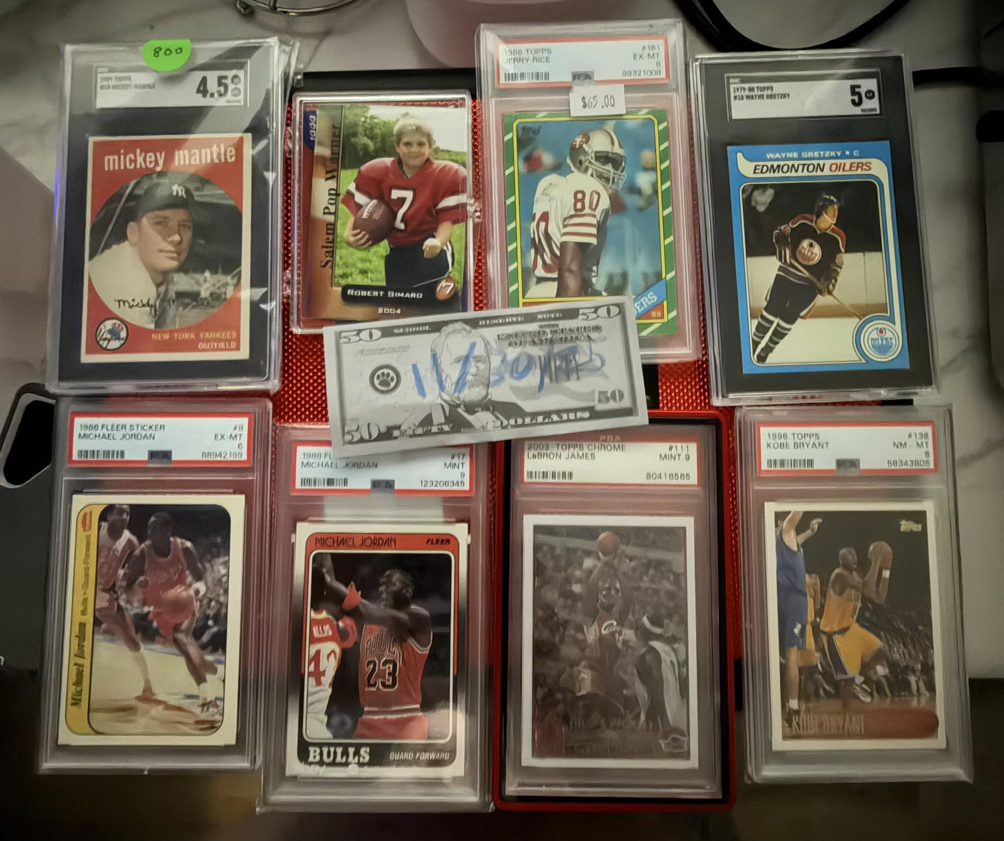 Multiple PSA 10 Michael Jordan's, PSA Larry Bird rookie and autos