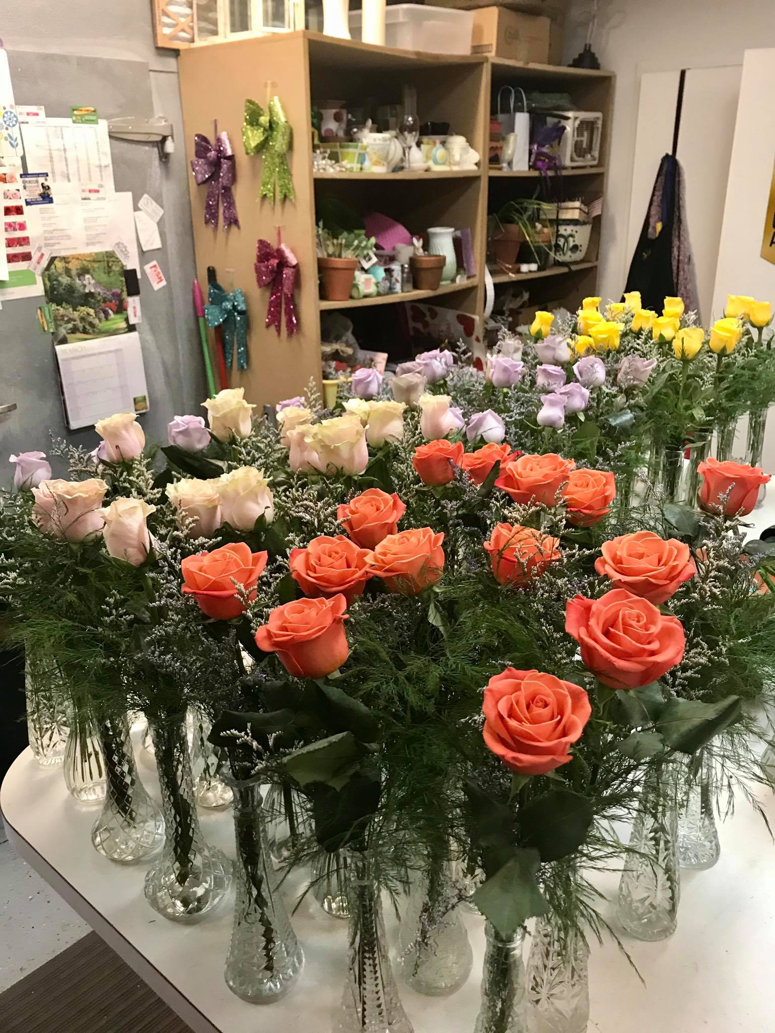 Anonymous customer gifts rose bud vases to assisted living 