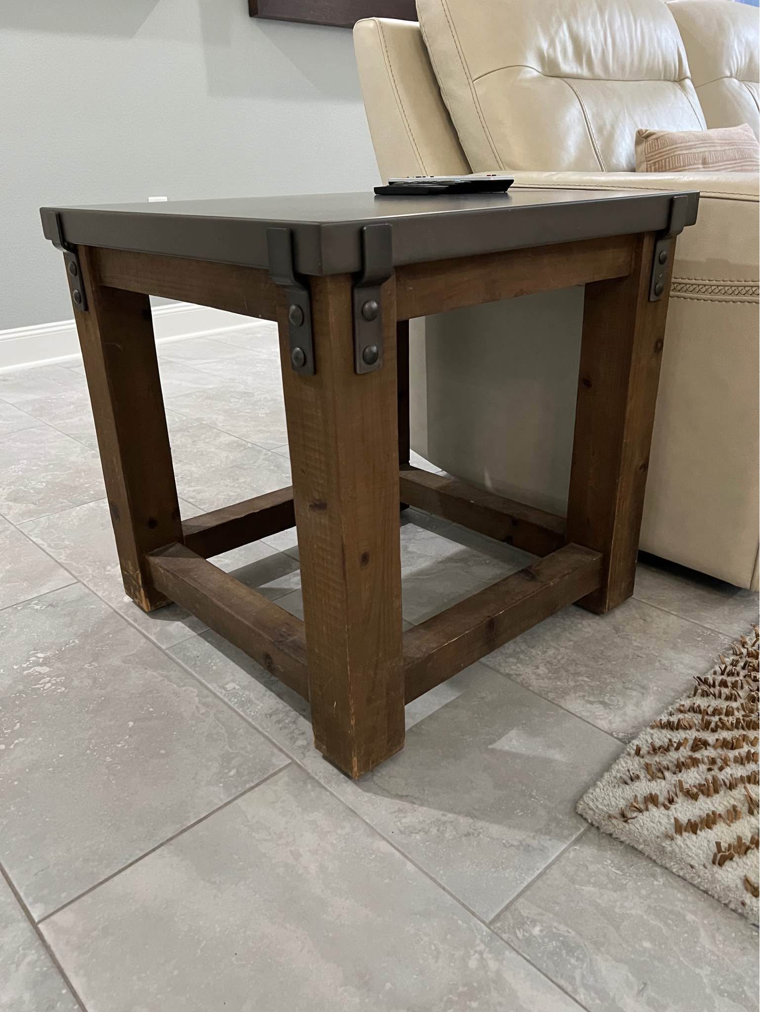 Wood Restoration Hardware End Tables