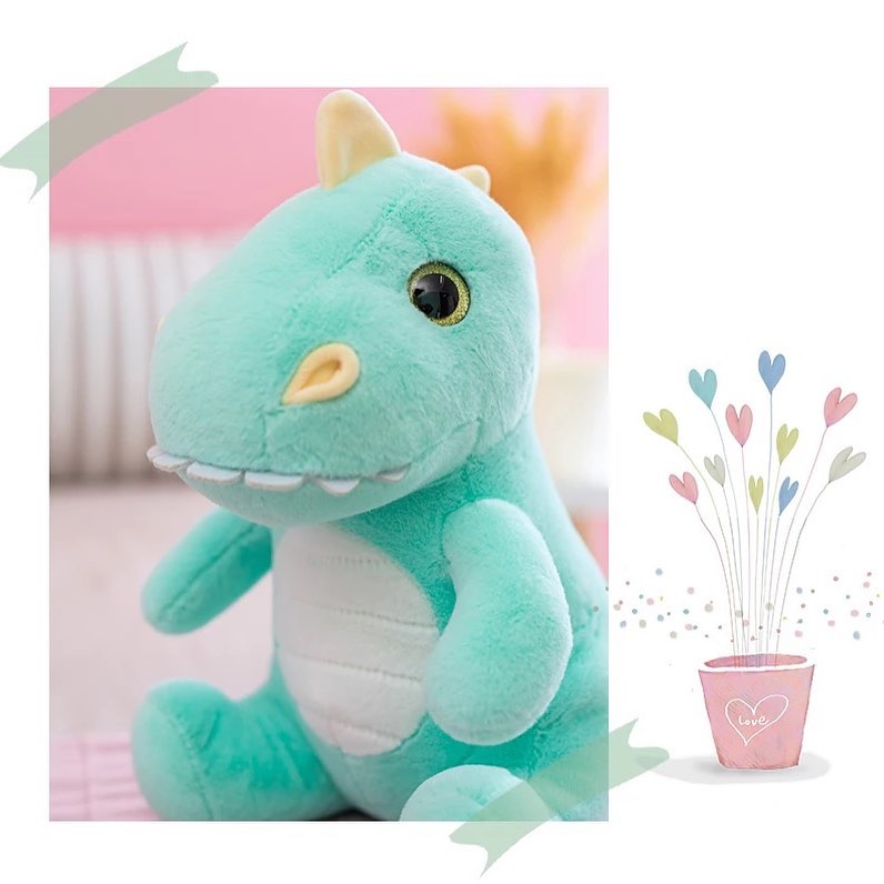 Cojín De Dinosaurio Suave Y Peluche – Muñeco De Dinosaurio De 30 Cm, Juguete Adorable Para Niños, Ideal Para Abrazar, Decorar Y Regalar