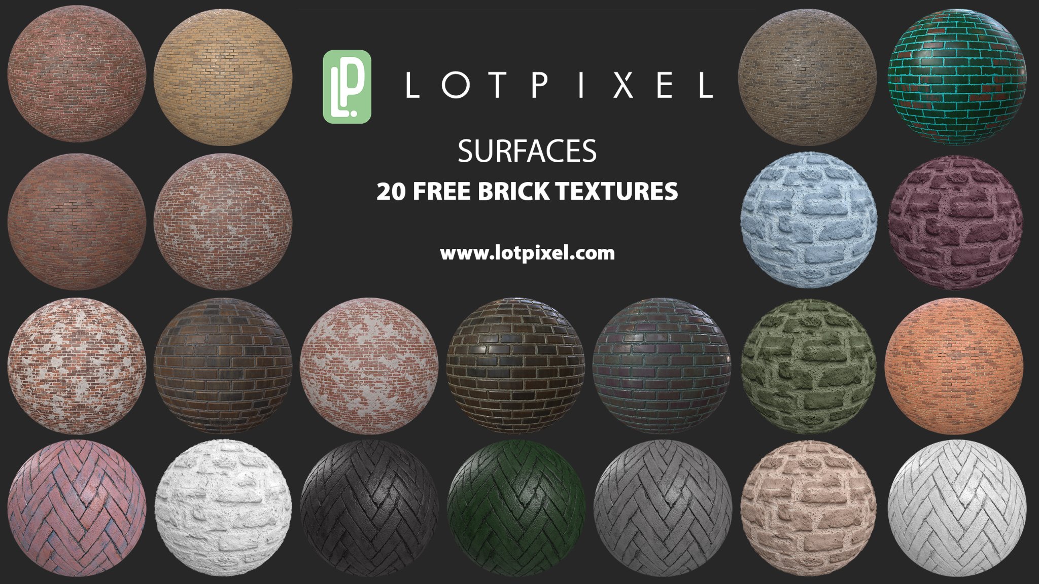 LotPixel - Free 20 Brick Textures https://www.lotpixel.com/texture ...