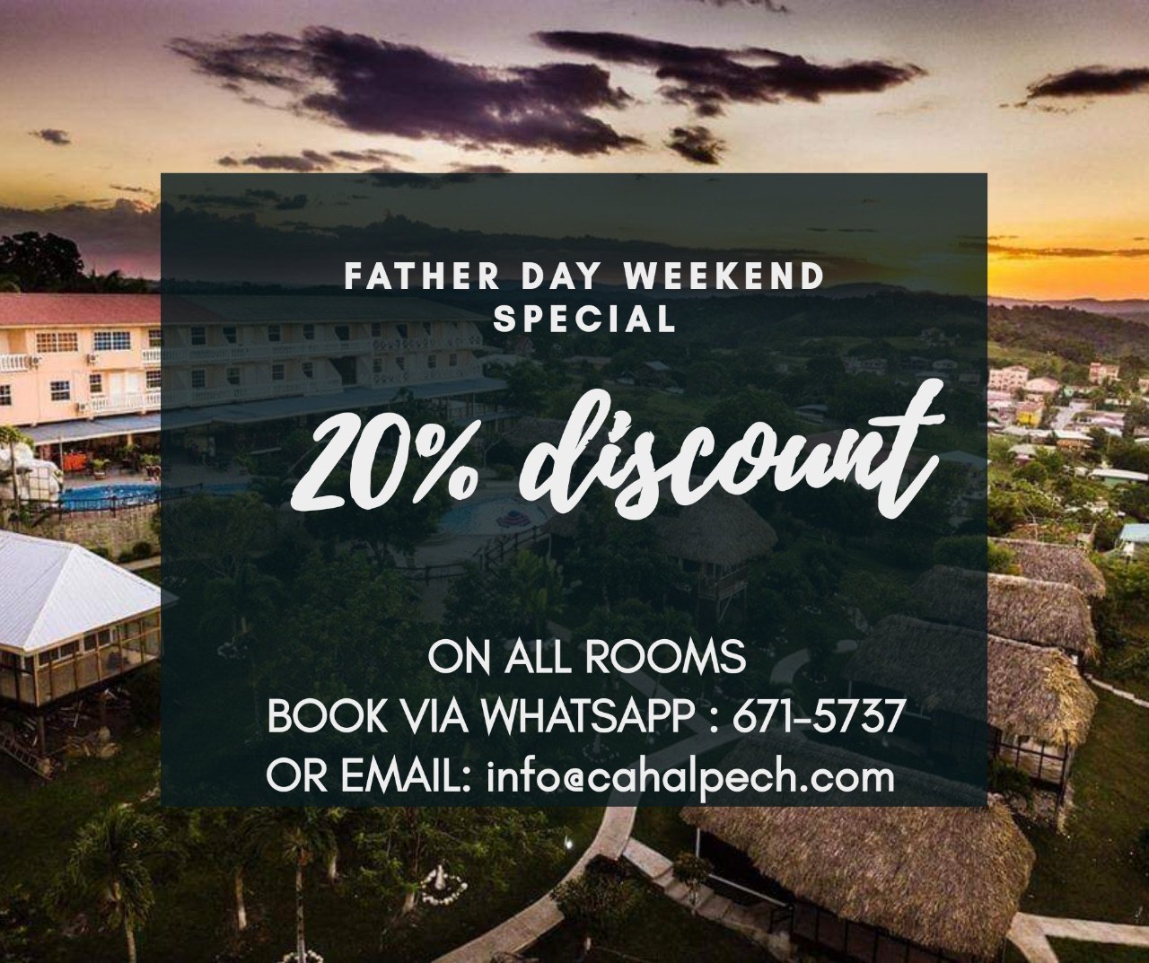 Father's Day Weekend Specials! Book Here: https://www.cahalpech ...