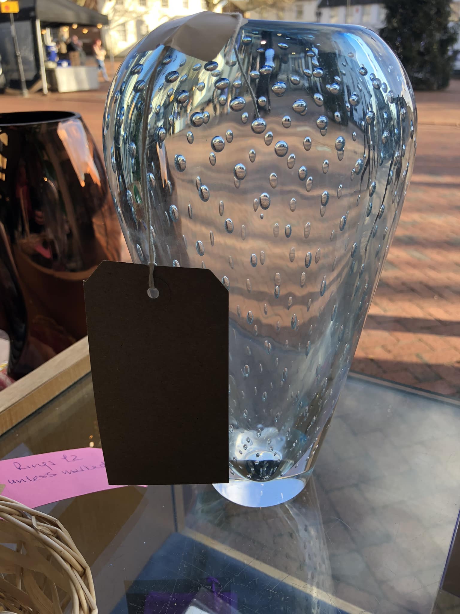 Nick Munro controlled bubble vase for glass collectors