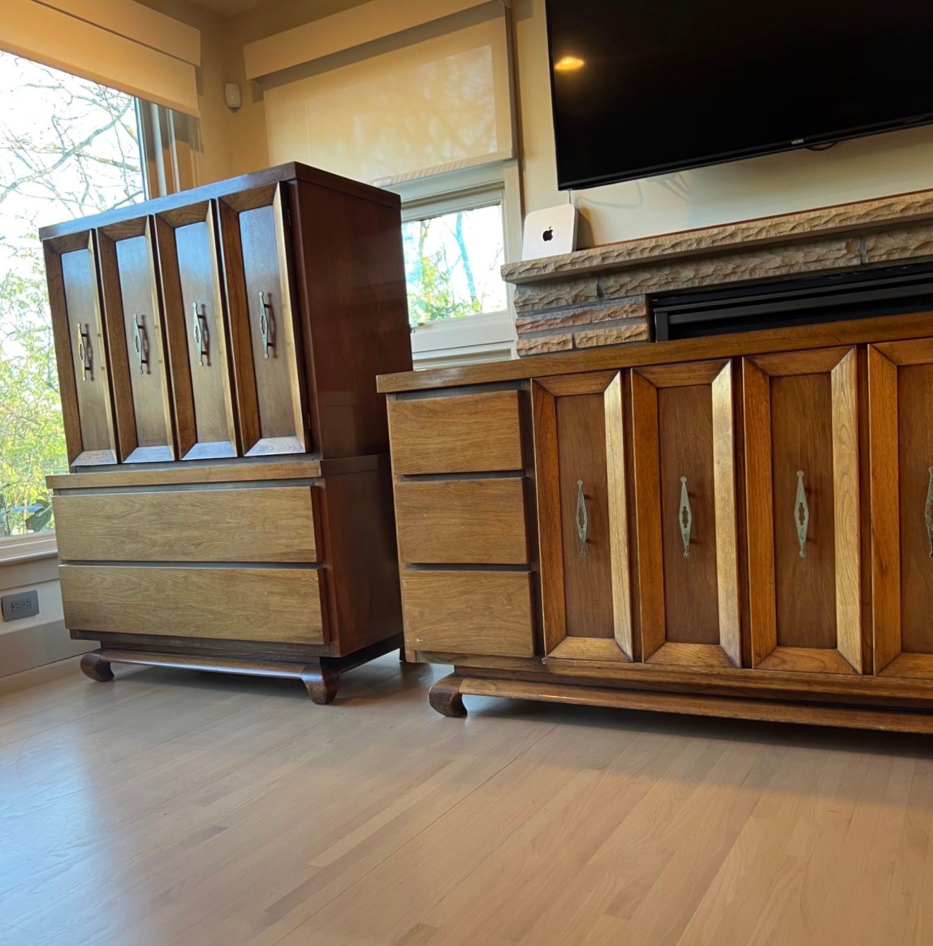 0 calorie salad dressing American of Martinsville Walnut Highboy Dresser – Mod Factory DMV main image 1