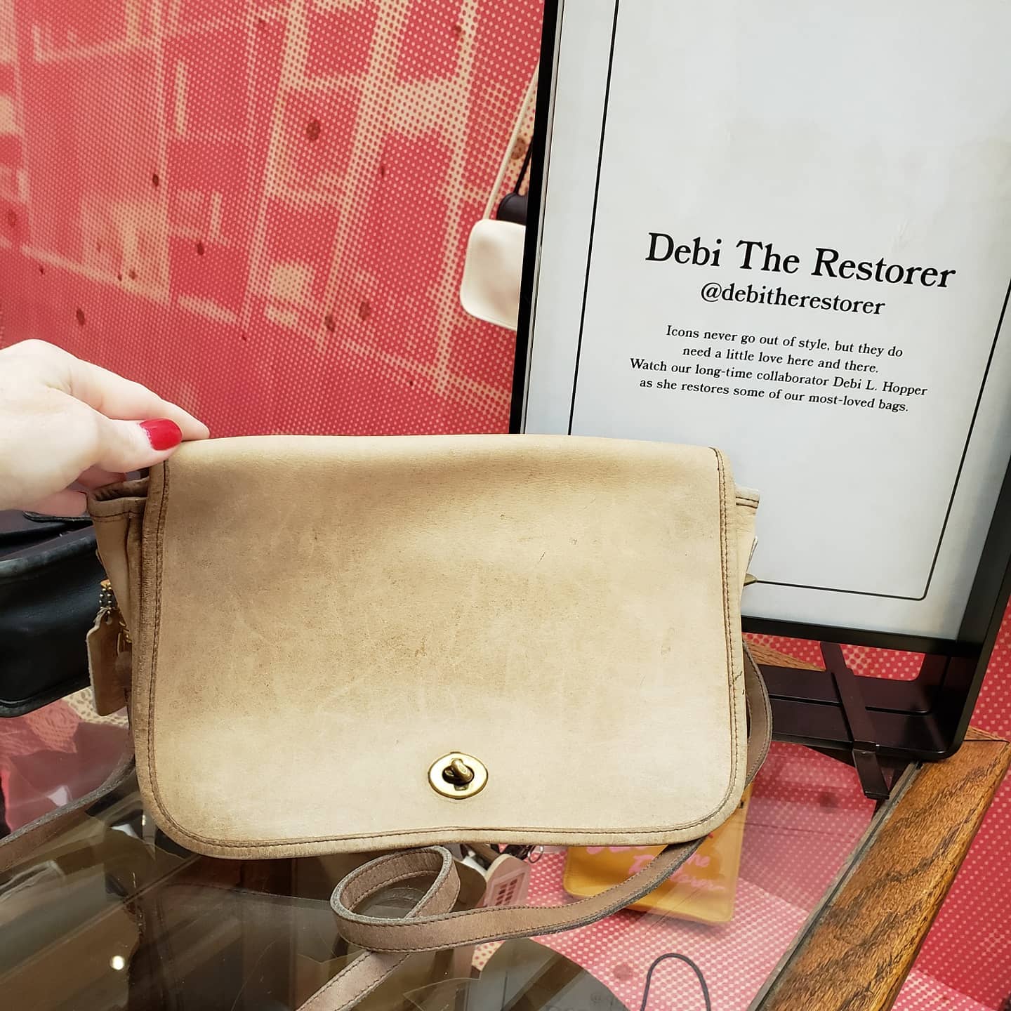 Restoring a vintage Coach convertible clutch to its former glory